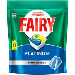 Fairy  Platinum All In One Dishwasher Tablets 52pk