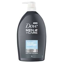 Dove Men Care Clean Comfort Face & Body Wash 1L