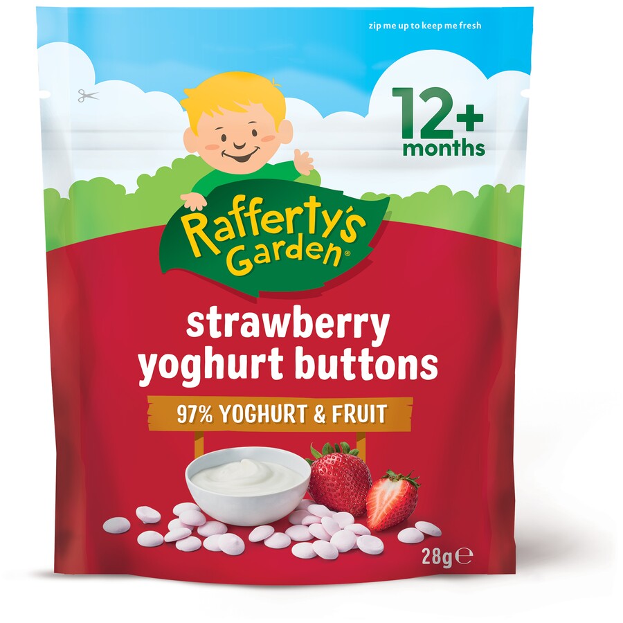 Rafferty's Garden Yoghurt Buttons Strawberry 1Y 28g