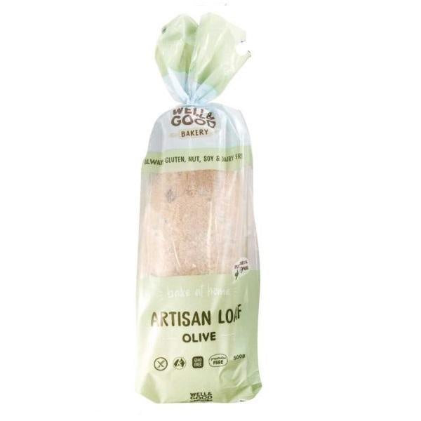 Well & Good Artisan Loaf Olive Gluten Free 500g