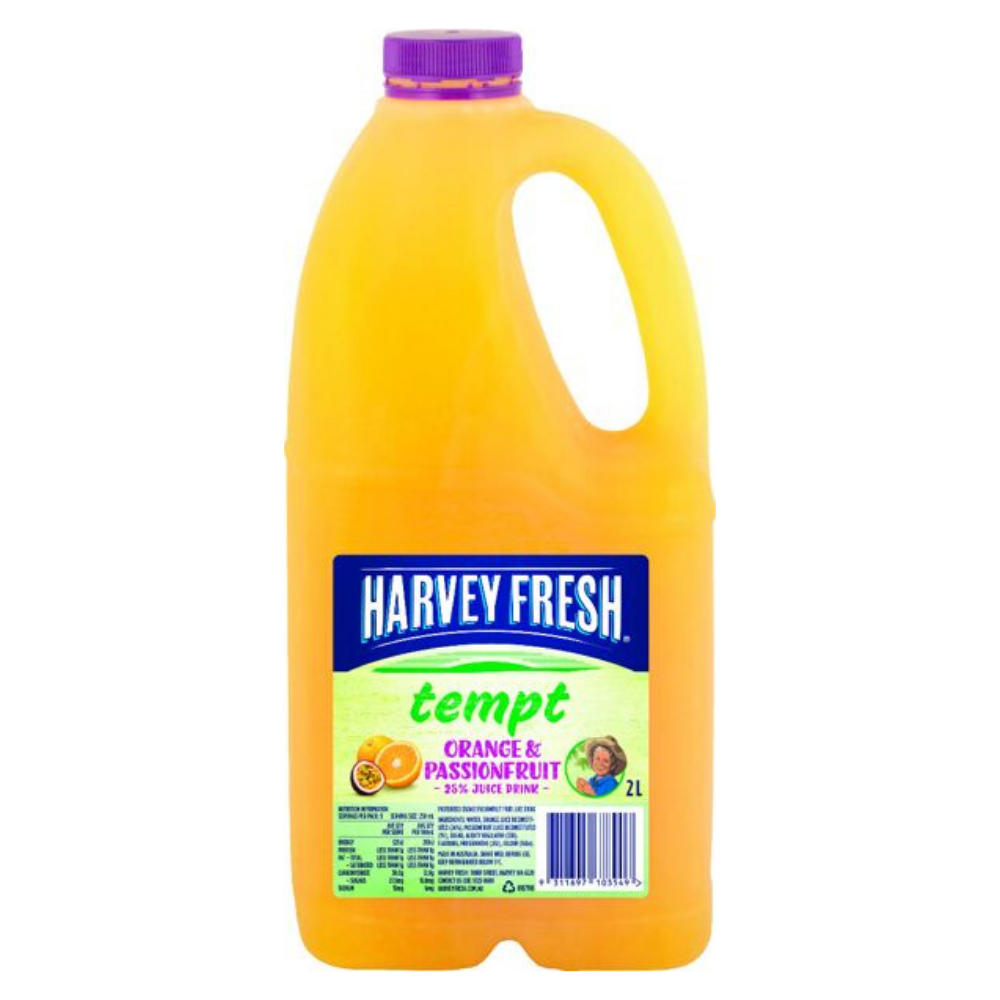 Harvey Fresh Tempt Orange & Passionfruit Juice 2L