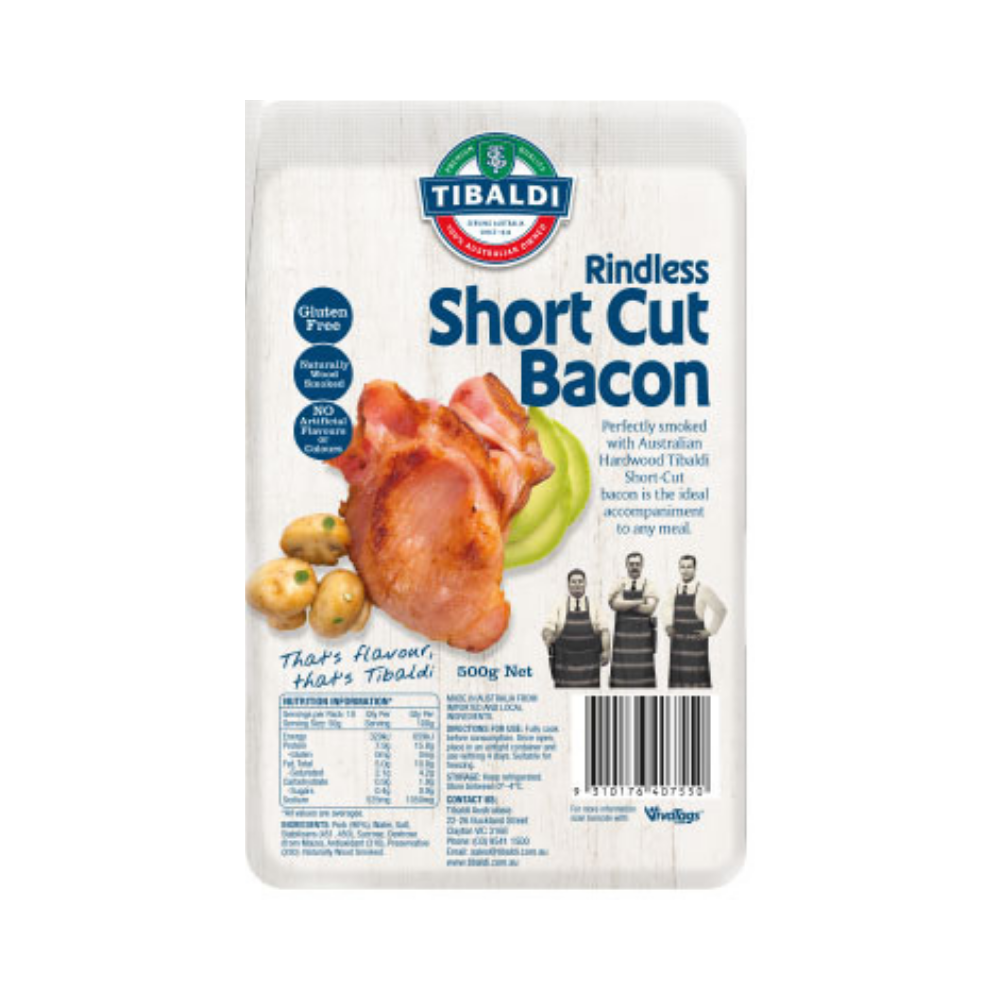 Tibaldi Short Cut Bacon 500g