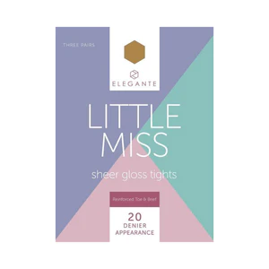 Elegante Little Miss Sheer Gloss Tights 3pk
