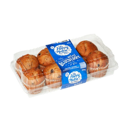 The Happy Muffin Co Mini Blueberry Muffins 8pk