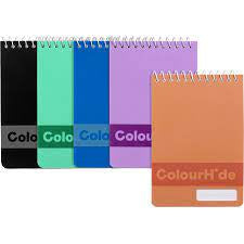 Colourhide Pocket Notebook 96 Page 5pk