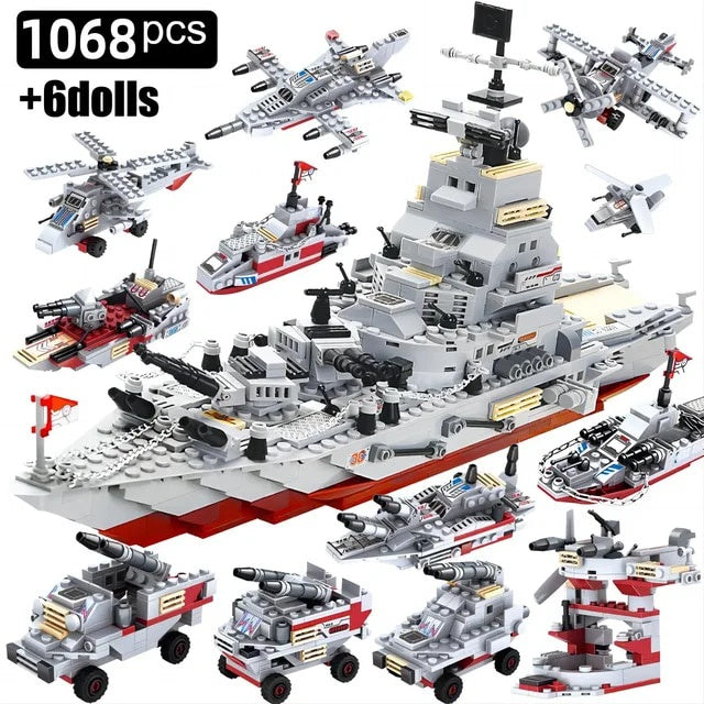 Building Blocks Navy Battleship 980pce