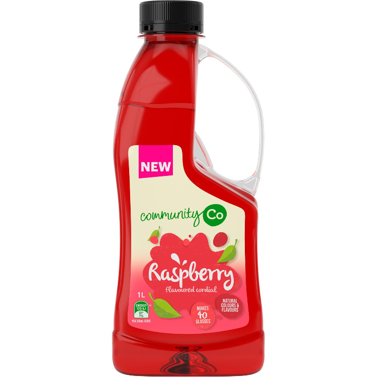 Community Co Raspberry Flavoured Cordial 1L