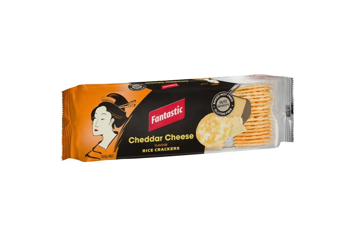 Fantastic Rice Crackers Cheddar Cheese 100g