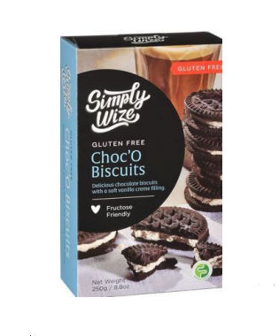Simply Wize Choc'O Biscuits Gluten Free 250g
