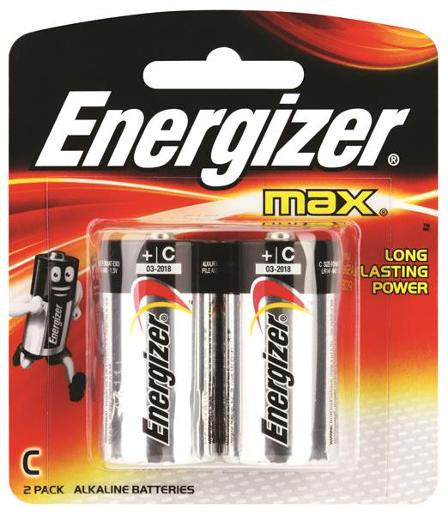 Energizer Max Batteries C 2pk