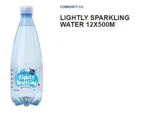 Community Co Sparkling Water 500mL 12pk