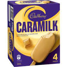 Cadbury Caramilk Icecreams 4pk
