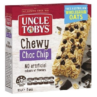 Uncle Toby's Muesli Bar Chewy Choc Chip 6pk