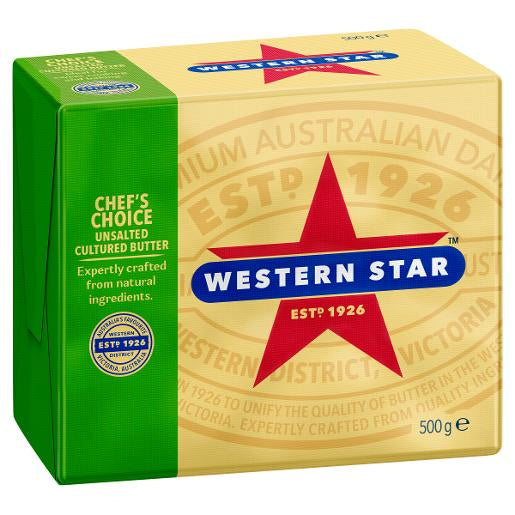 Western Star Unsalted Butter 500g