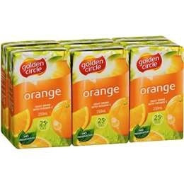 Golden Circle Juice Box Orange Burst 6pk