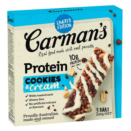 Carmans Protein Bars Cookies & Cream 5pk