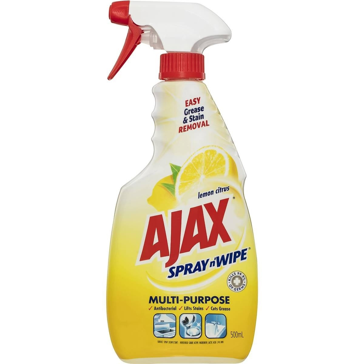 Ajax Spray N Wipe Multipurpose Lemon Citrus 500mL