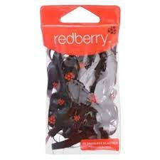 Redberry Snagless Hair Elastic Black Medium 50pk