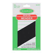 Sullivans Iron-On Mender Black 27cm x 7cm