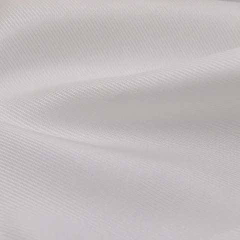 Natural White Ribbed Silk Scarf 70cm
