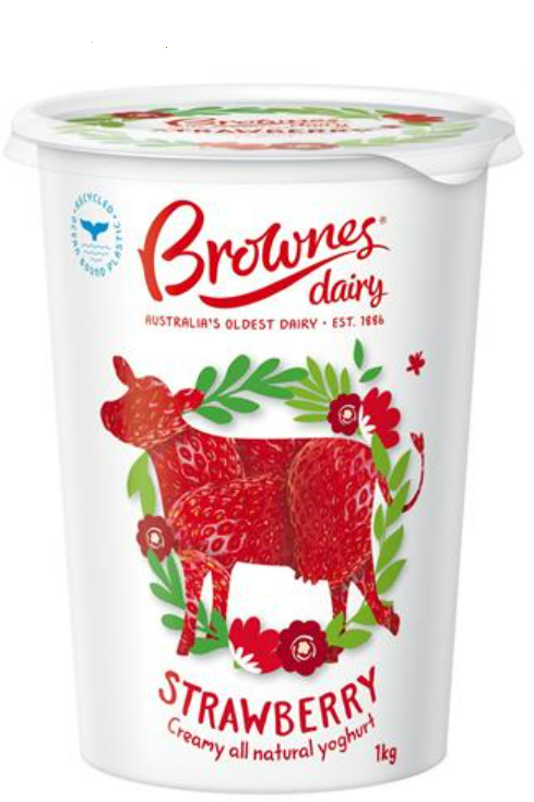 Brownes Strawberry Yoghurt 1kg