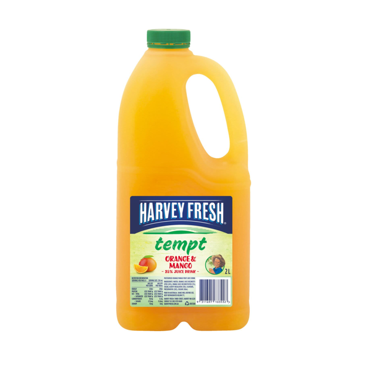 Harvey Fresh Tempt Orange & Mango Juice 2L