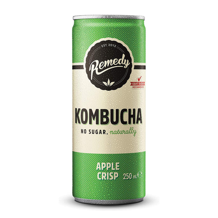 Remedy Kombucha Can Apple No Sugar 250mL