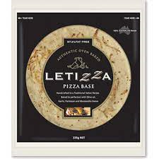 Letizza Pizza Base Twin Pk Plain W/Fired 200g