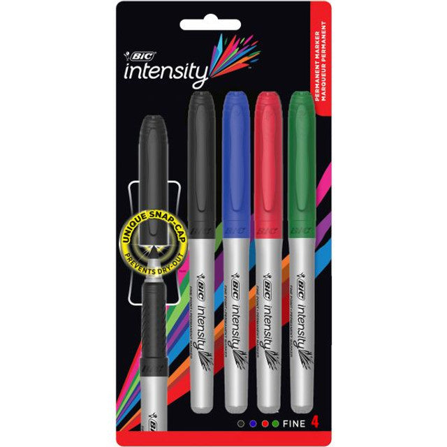 Bic Intensity Permanent Marker Asstd 4pk