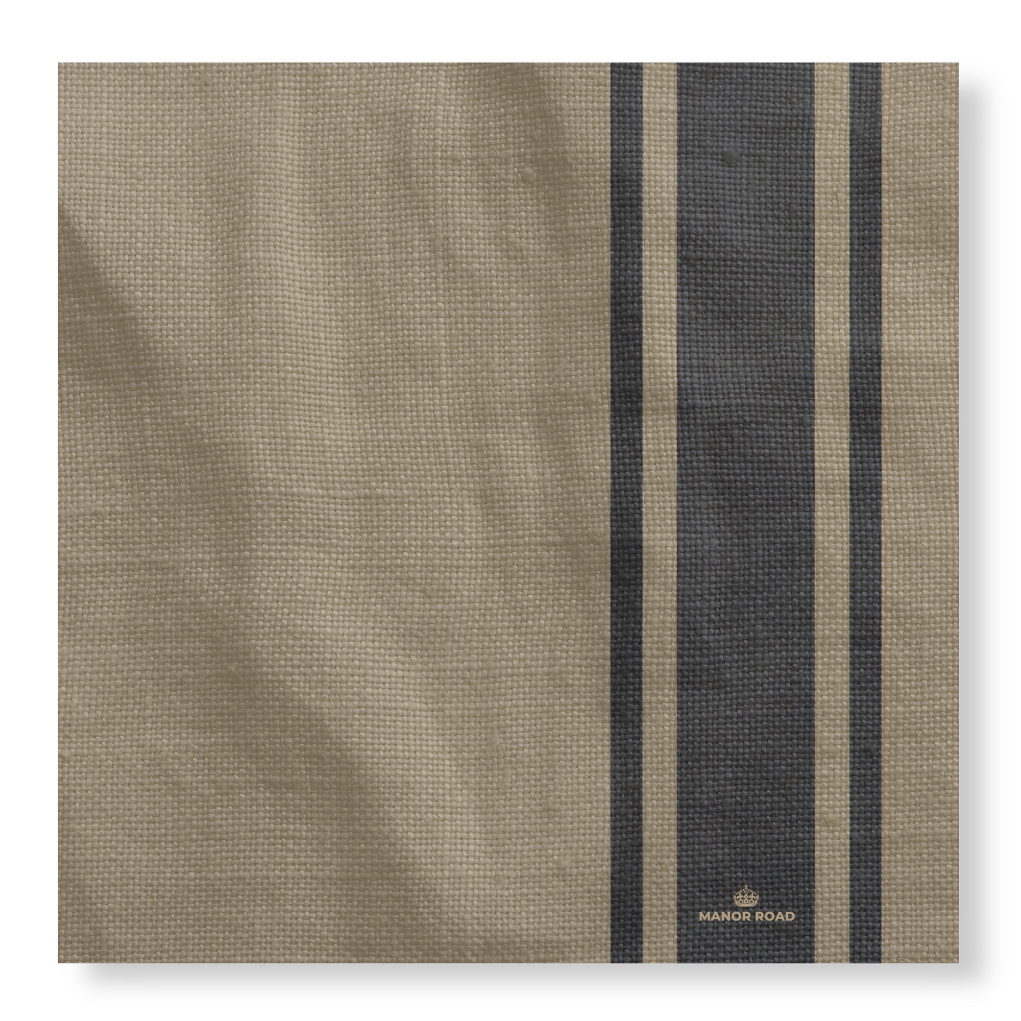 Coffee Stripe Linen Cheese Board Presentation Cards