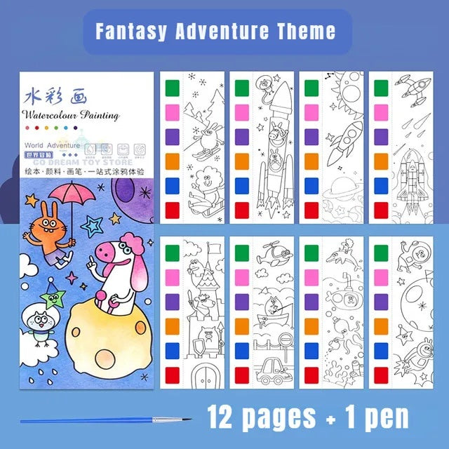 Watercolor Painting Book Paint - Asst Designs