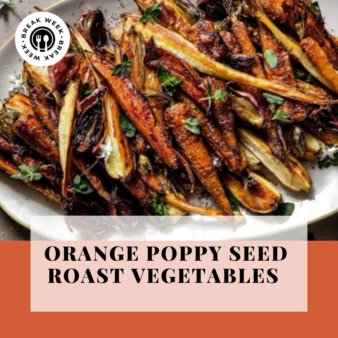 Orange Poppy Seed Roast Vegetables