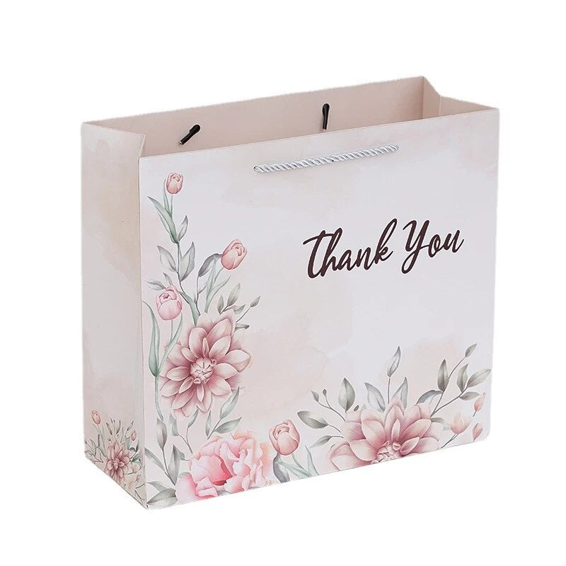 Thankyou Gift Bag White Kraft Medium 20x20x8cm