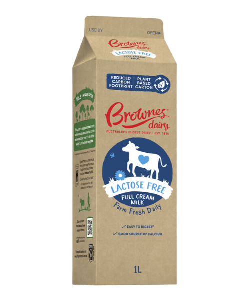 Brownes Lactose Free Full Cream Milk 1L