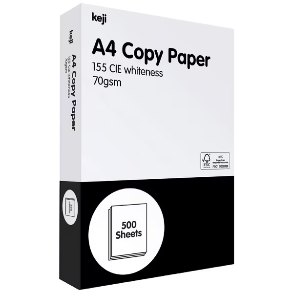 Keji A4 Copy Paper Ream 70gsm 500 Sheets