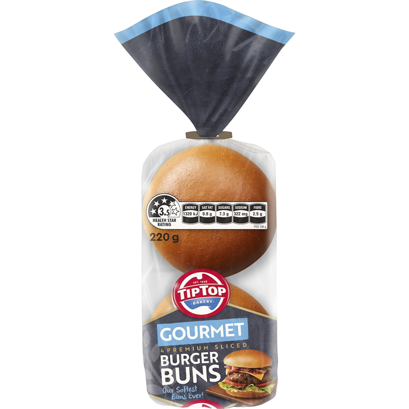 Tip Top Gourmet Burger Buns 4pk