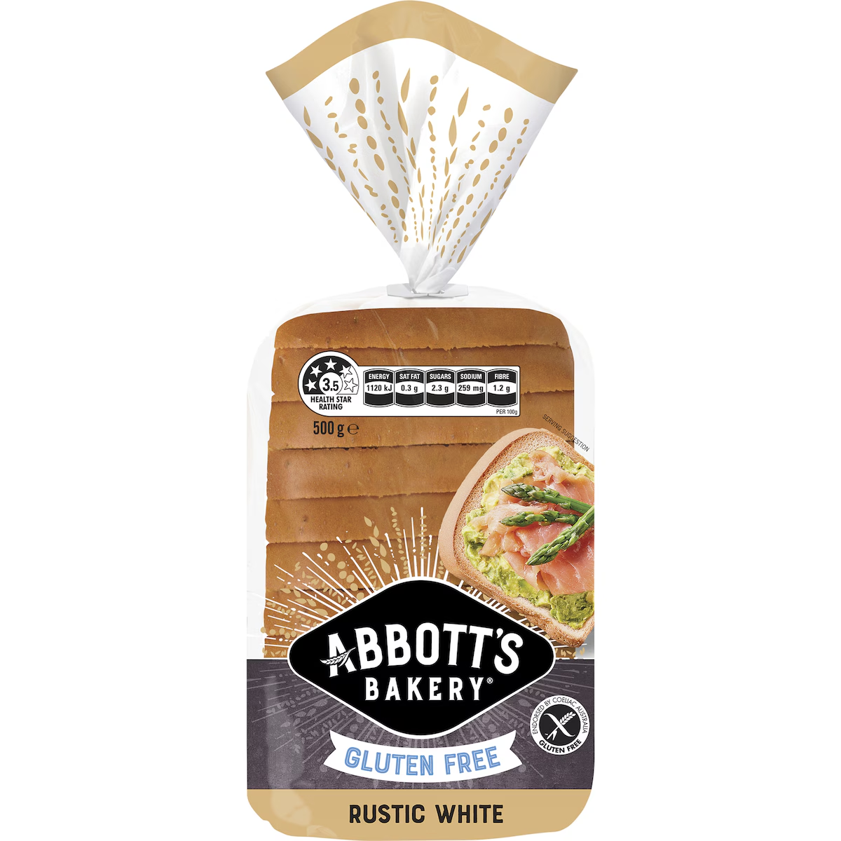 Abbott's Rustic White Gluten Free 500g