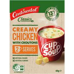 Continental Cup a Soup Creamy Chicken with Croutons 60g