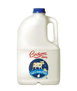 Brownes Full Cream Milk 3L