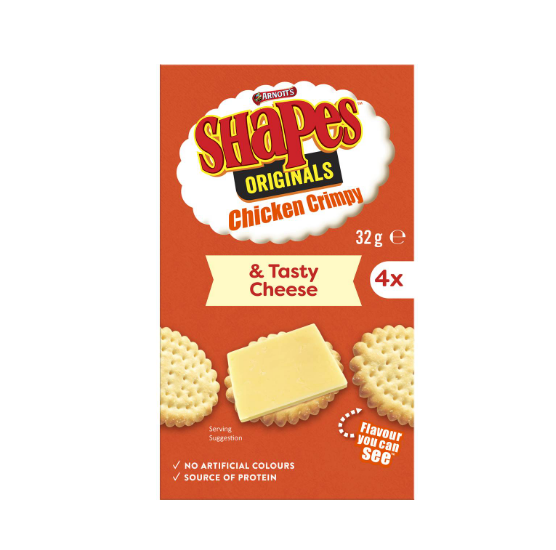 Arnott's Chicken Crimpy & Tasty Cheese 4pk