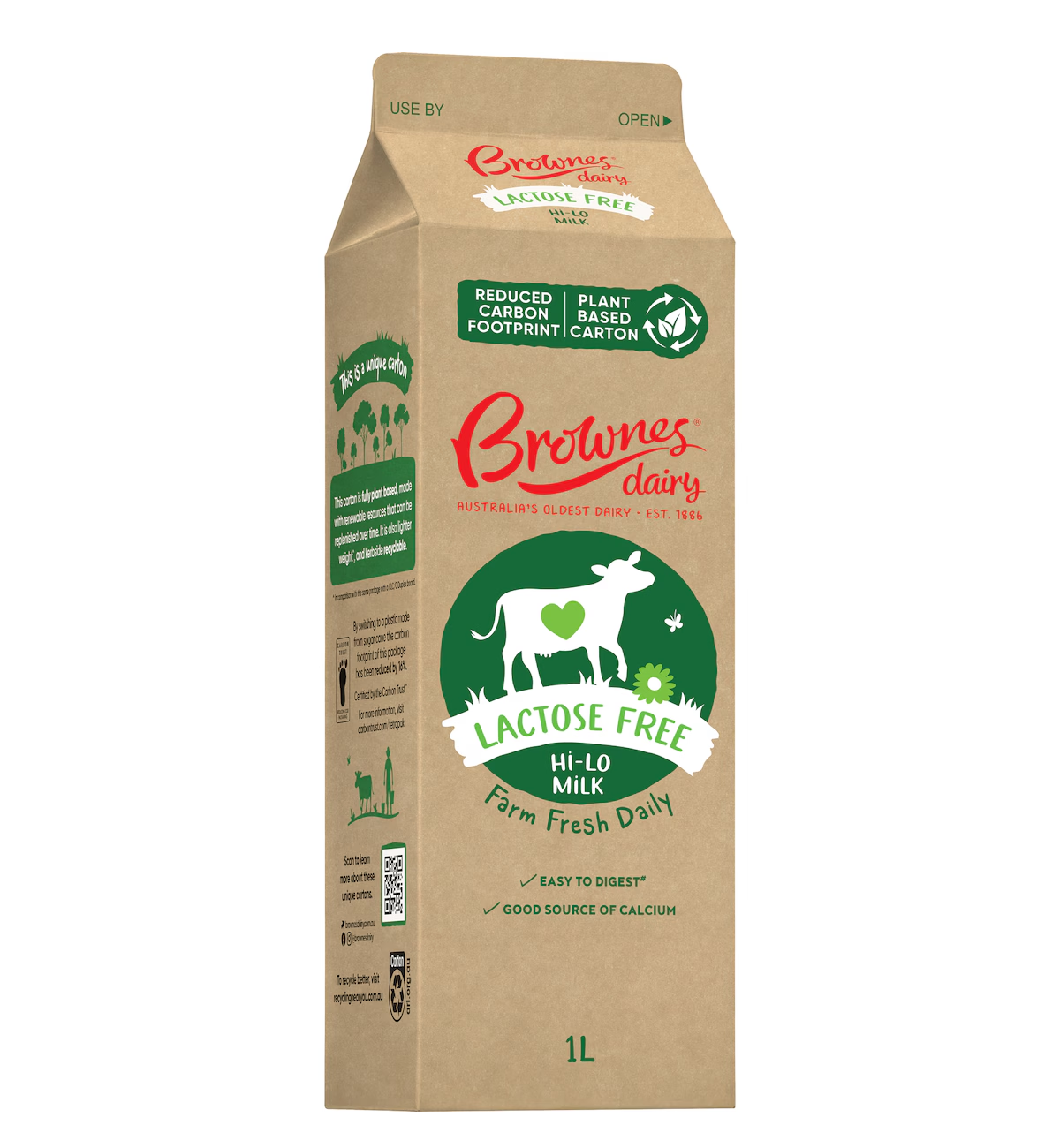 Brownes Lactose Free Milk Hi-Lo 1L