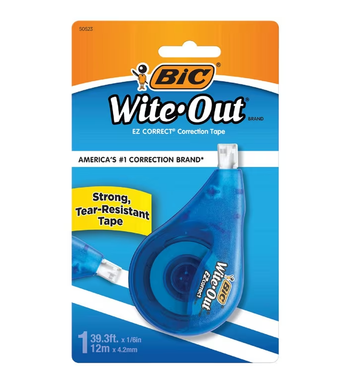 Bic White Out Correction Tape