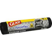 Glad Garbage Bag Force Flex 56L 12pk