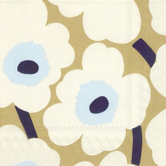 Marimekko Unikko Cream Gold Lunch Napkin