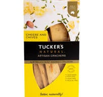 Tuckers Artisan Crackers Cheese and Chives 100g