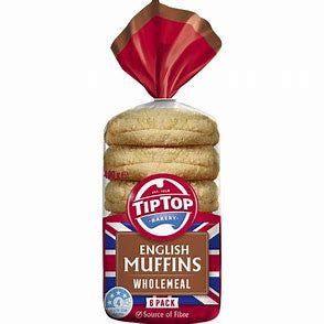 Tip Top English Muffin Wholemeal 6pk