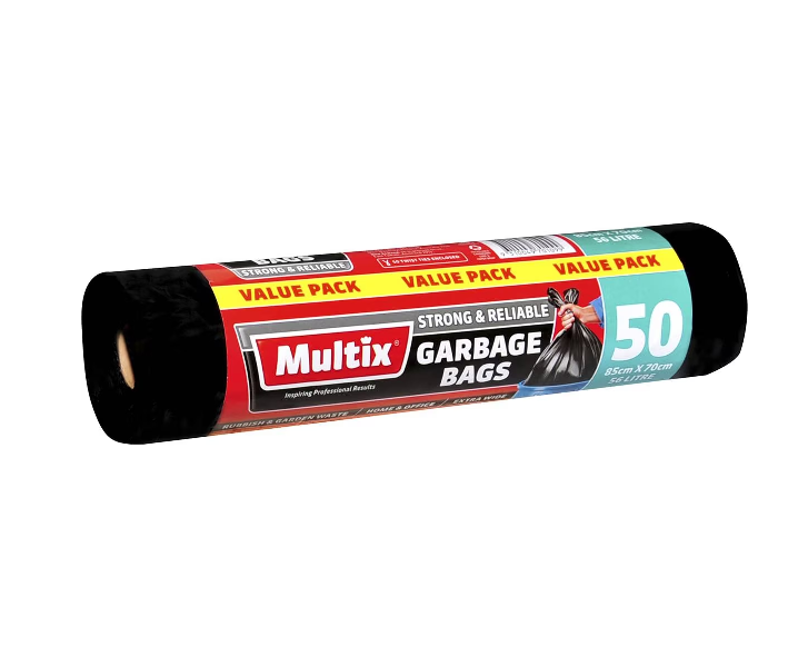 Multix Garbage Bags Extra Wide 85x70cm 56L 50pk