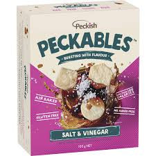 Peckish Peckables Rice Snack Salt & Vinegar 100g