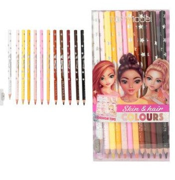 Top Model Colouring Pencils Skin and Hair Colours