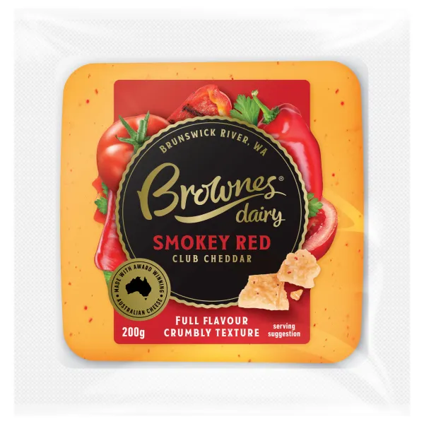 Brownes Smokey Red Club Cheddar Cheese 200g